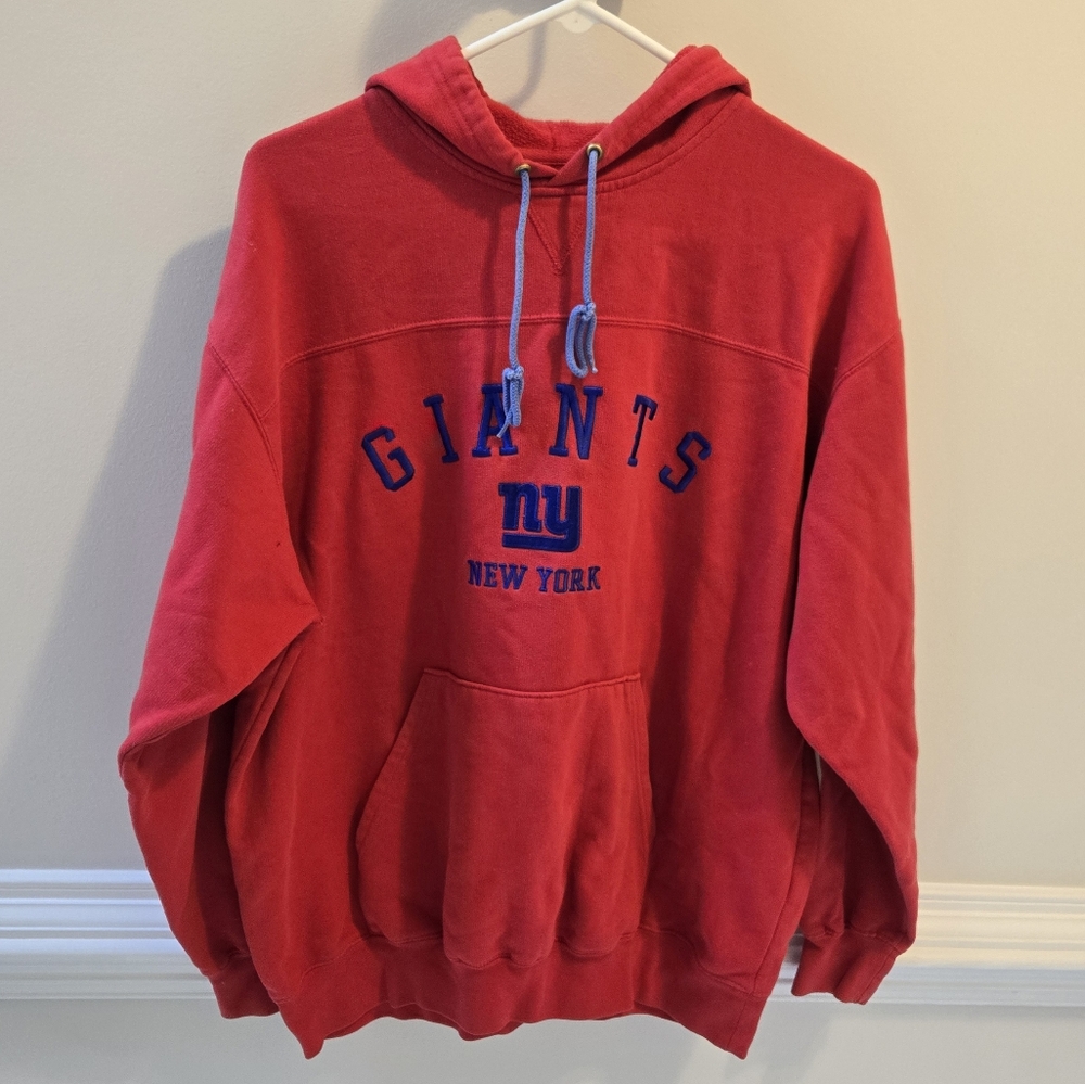 NFL Giants Red Sweatshirt Hoodie Size Large